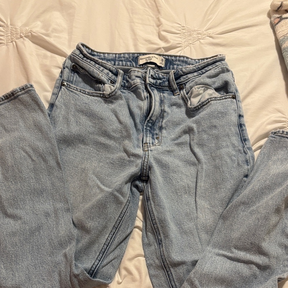 Abercrombie & Fitch Light Blue Straight Leg Jeans
